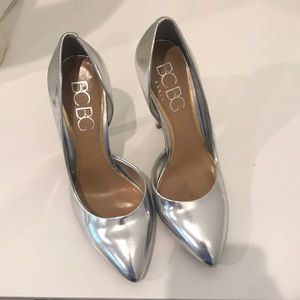 BCBG Silver Heels